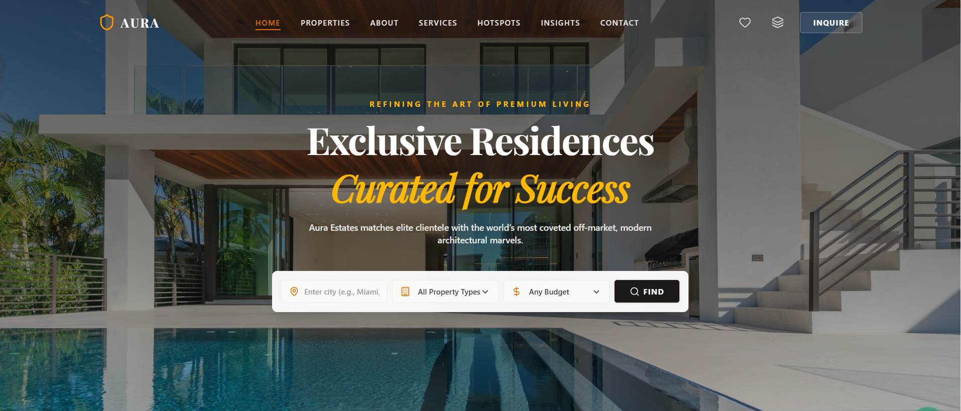 Real estate website preview